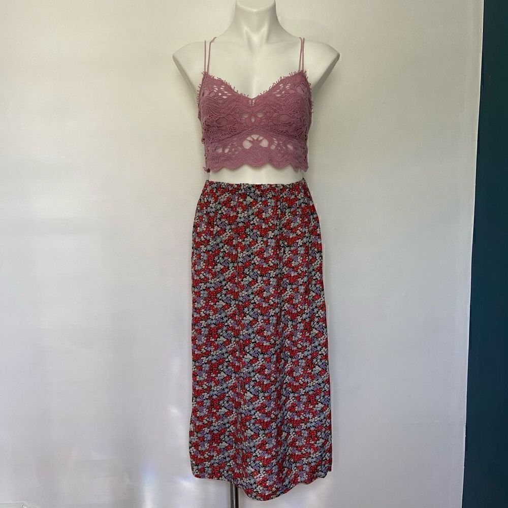90s Mini floral Y2K Midi Skirt
